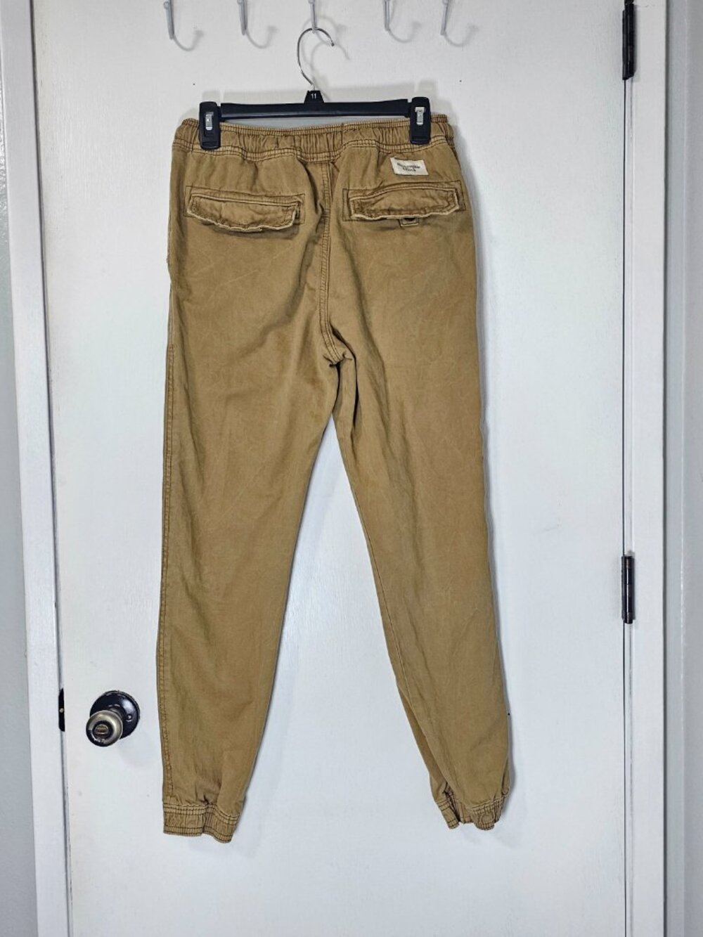 Abercrombie & fitch Khaki Button Fly Men's Denim Jogger Pants Size XS - Picture 3 of 6